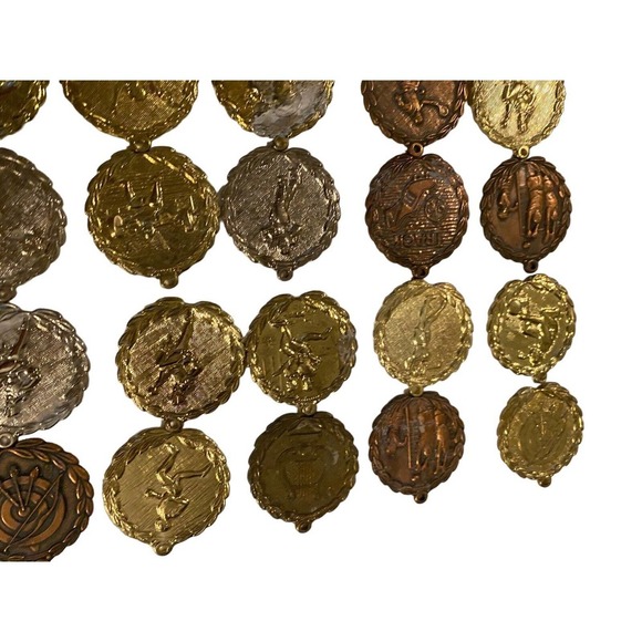 HUGE Vtg Lot Sports 100+ Medals Awards All Metal Sports Track Volleyball Archery - Picture 11 of 16